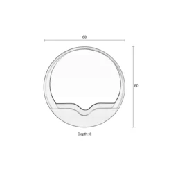 Mirror round wall 60