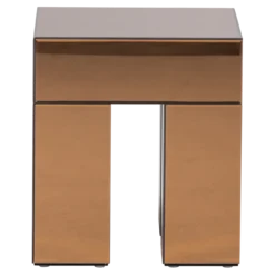 Mirrox bijzettafel hout spiegelglas bruin [fsc]