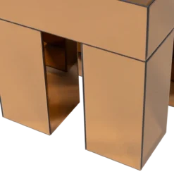 Mirrox bijzettafel hout spiegelglas bruin [fsc]