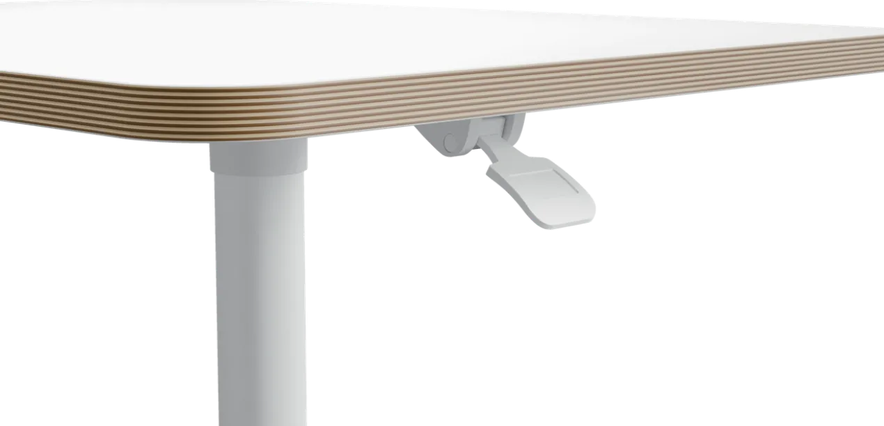 Mobiel Zit-Sta Bureau 80x60 cm wit