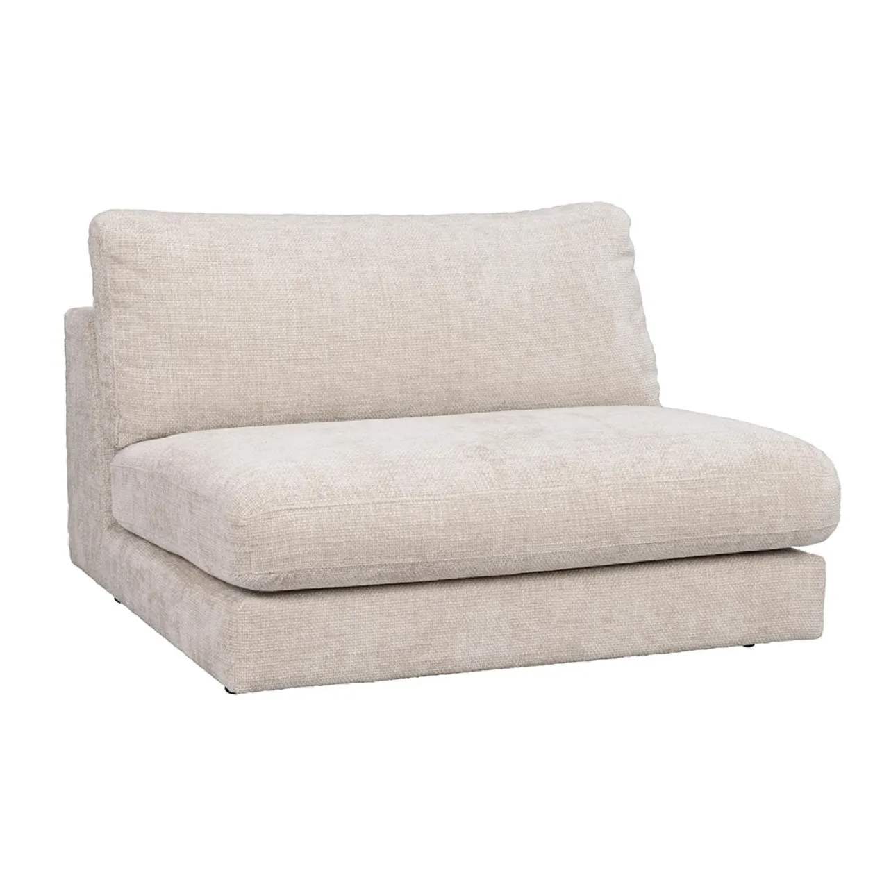 Modulair bankelement Duncan - 112 cm Lichtgrijs/beige