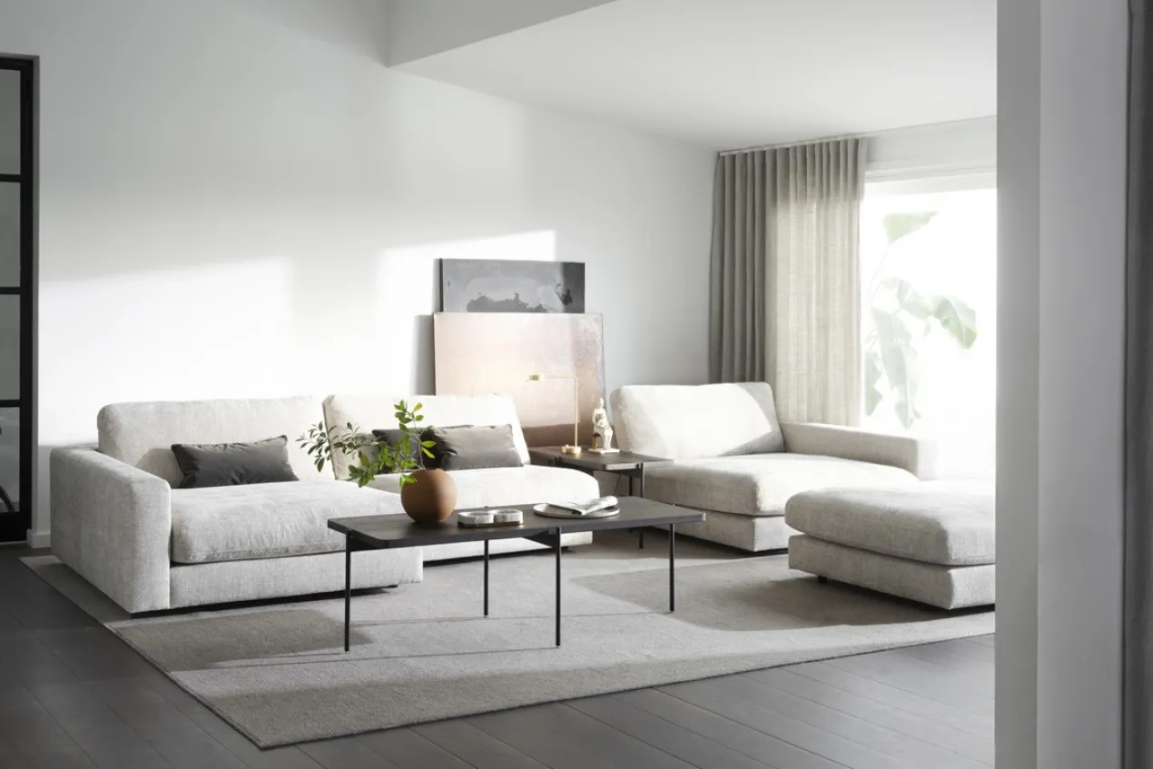 Modulair bankelement Duncan - 112 cm Lichtgrijs/beige