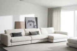 Modulair bankelement Duncan - 112 cm Lichtgrijs/beige