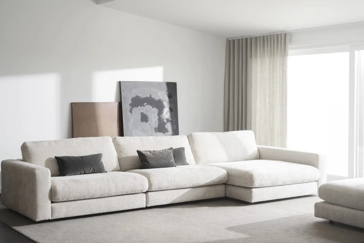 Modulair bankelement Duncan - 112 cm Lichtgrijs/beige