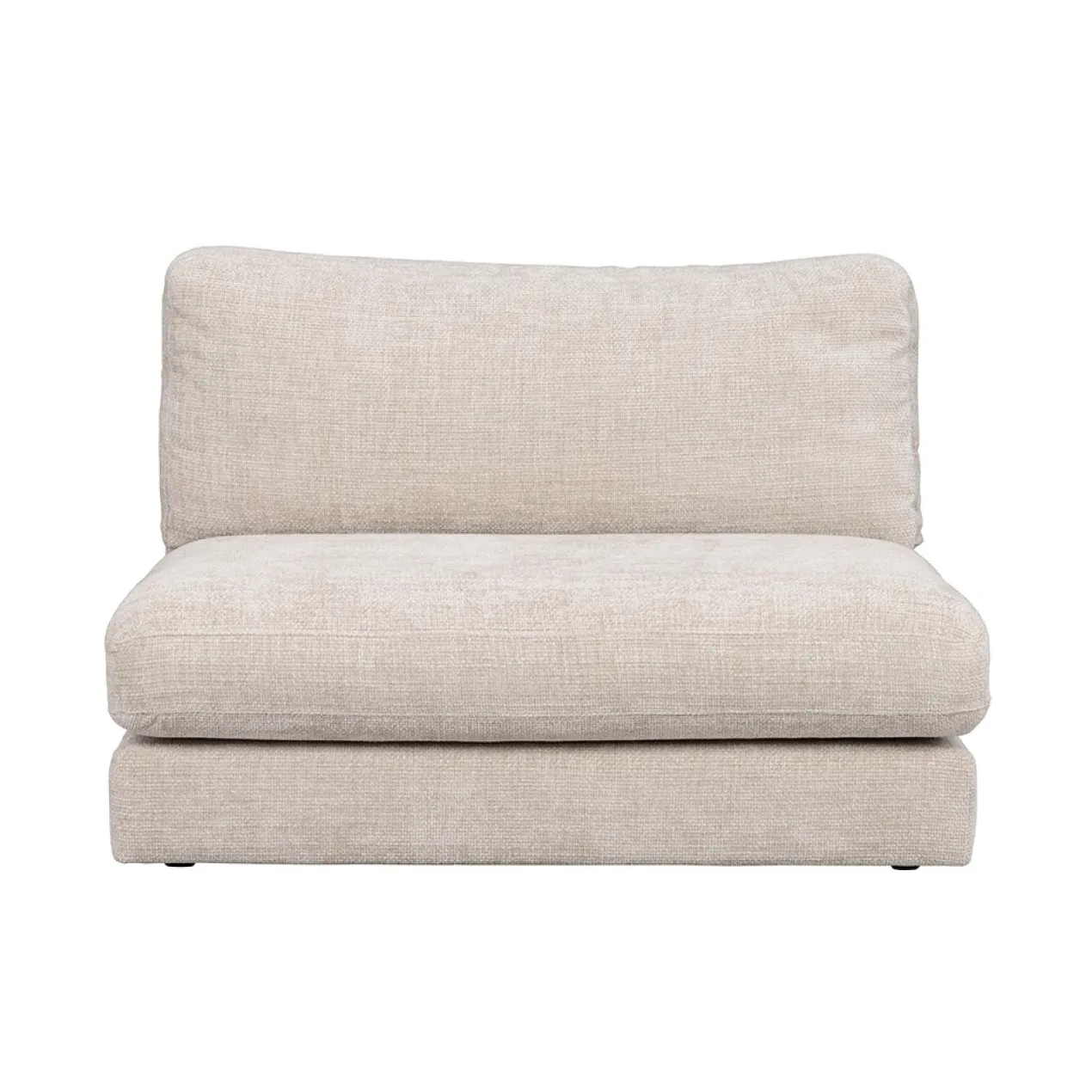 Modulair bankelement Duncan - 112 cm Lichtgrijs/beige