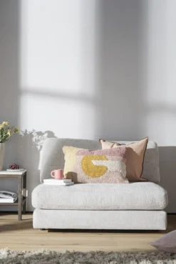 Modulair bankelement Duncan - 112 cm Lichtgrijs/beige