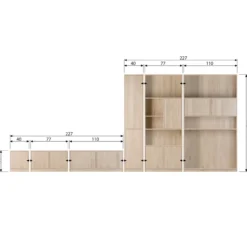 Modulair bovenkast 110 cm eiken naturel mat [fsc]