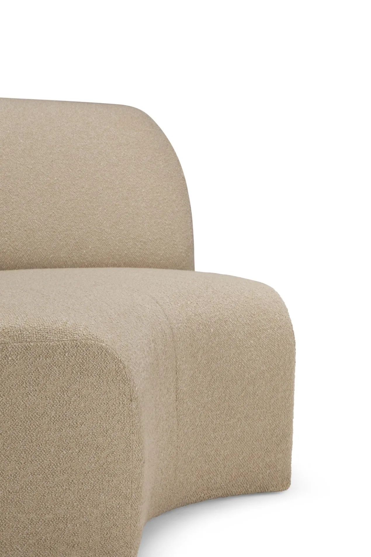 Modulaire bank Bulky 90° hoekelement almond