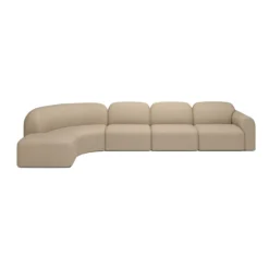 Modulaire bank Bulky hoek links footstool almond