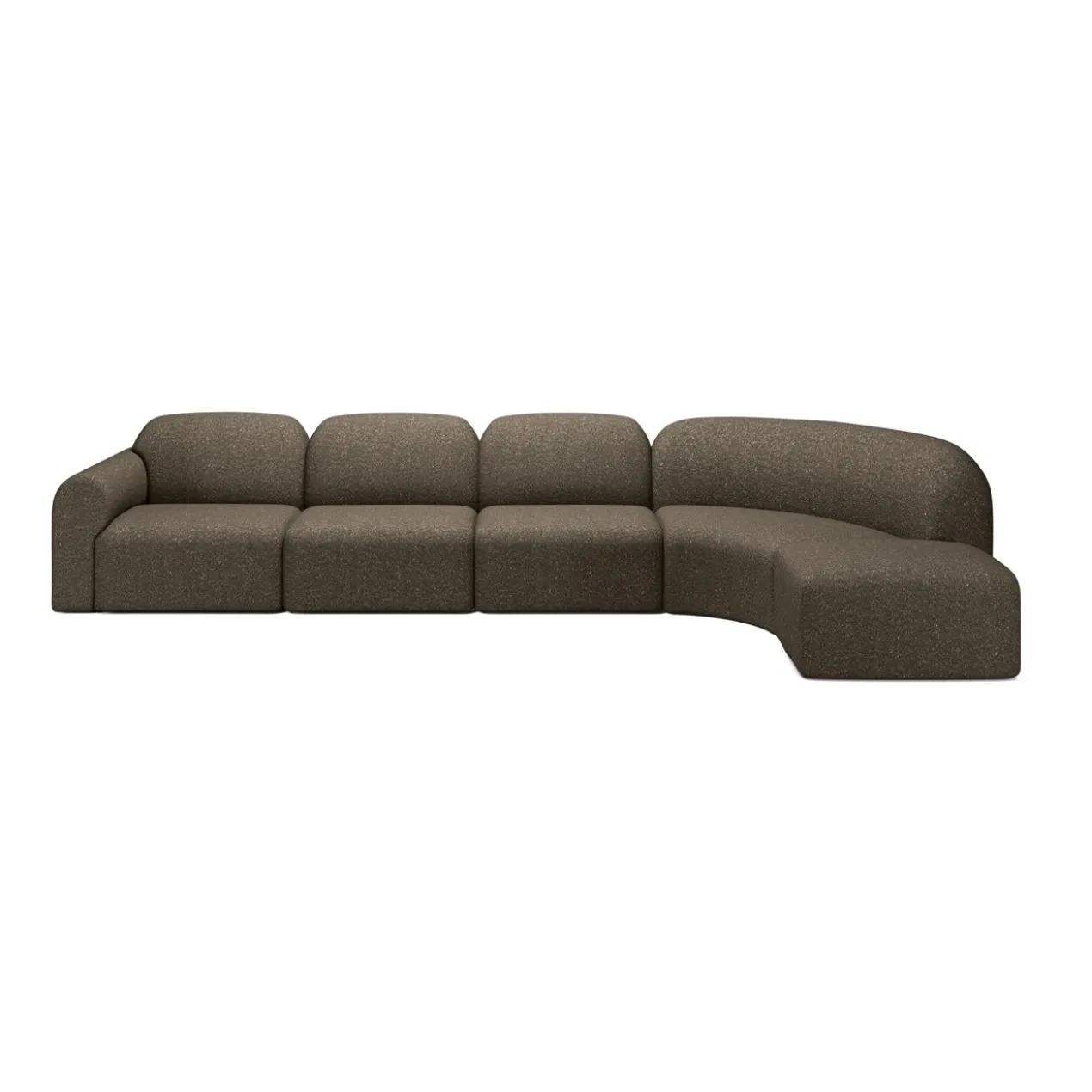 Modulaire bank Bulky hoek rechts footstool cedar