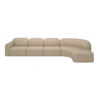 Modulaire bank Bulky hoek rechts footstool almond