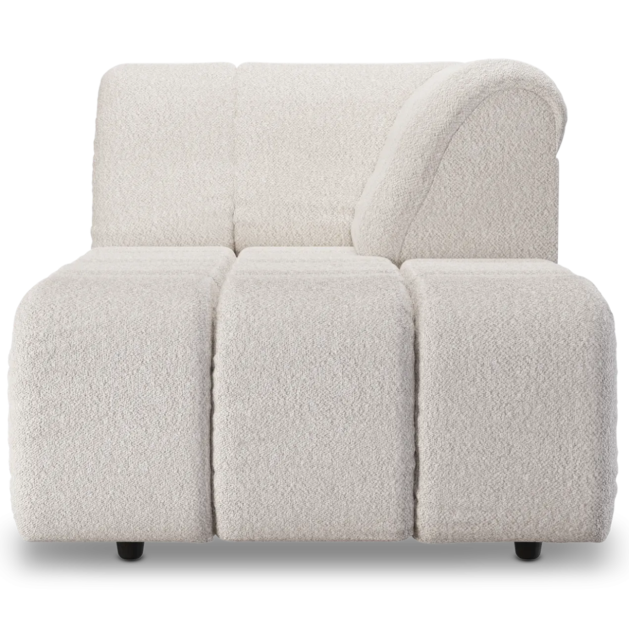 Modulaire bank HKliving Wave Boucle - Divan right cream