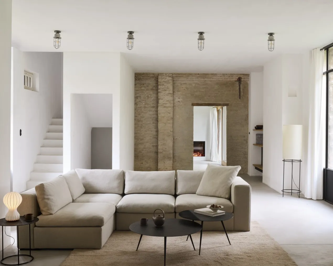 Modulaire bank Mellow - leuning links - off white