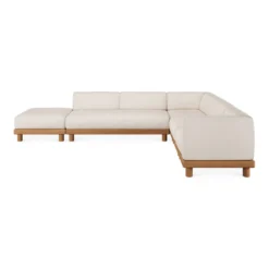 Modulaire bank Monocle outdoor wit set L of R + voetenbank