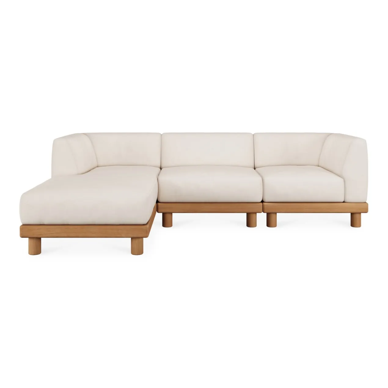 Modulaire bank Monocle outdoor wit set 3 zits lounge L