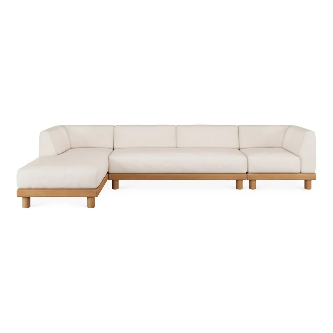 Modulaire bank Monocle outdoor wit set 4 zits lounge L