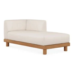Modulaire bank Monocle outdoor wit loungbed L arm