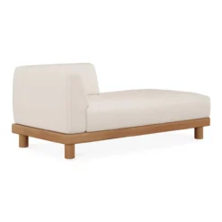 Modulaire bank Monocle outdoor wit loungbed L arm