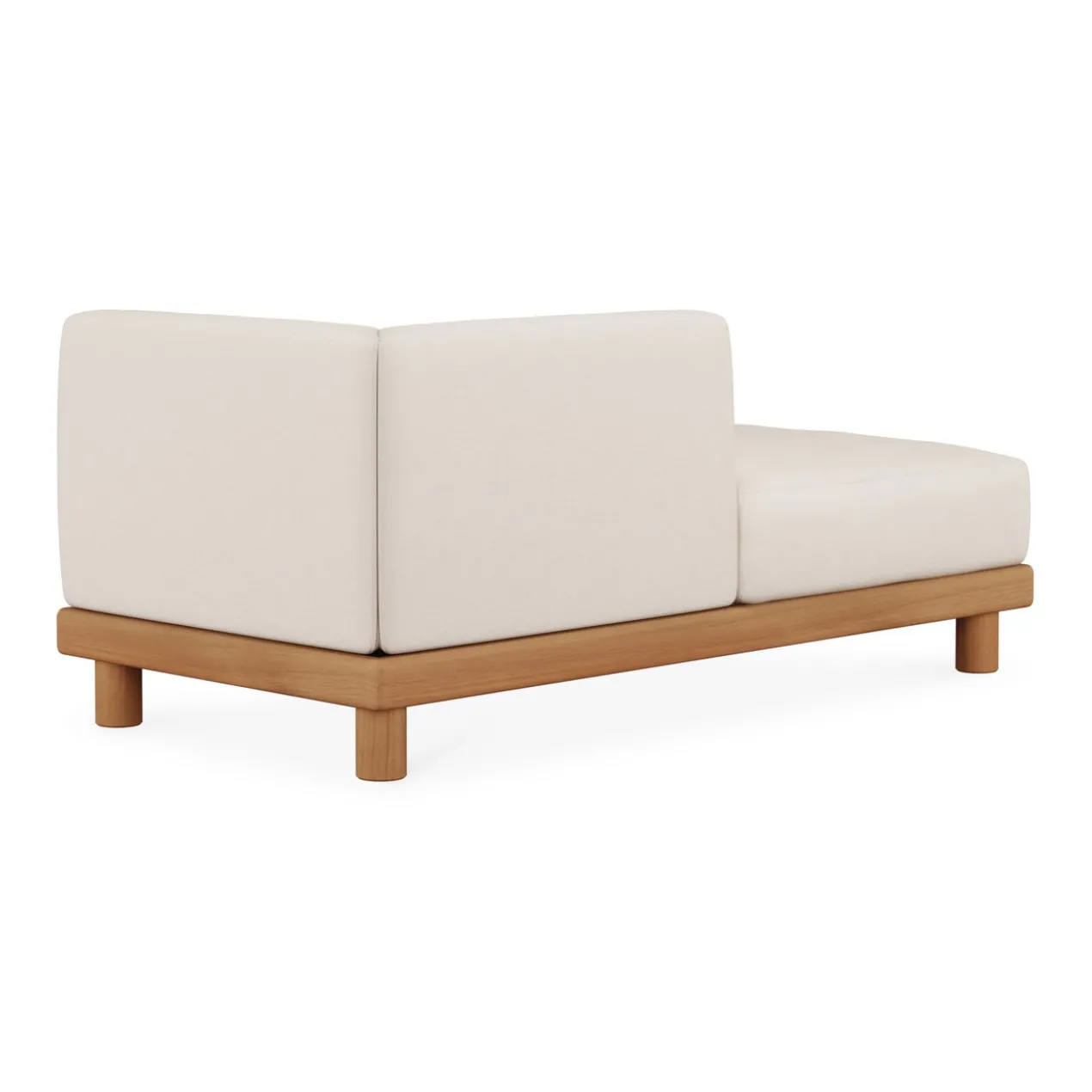 Modulaire bank Monocle outdoor wit loungebed R arm