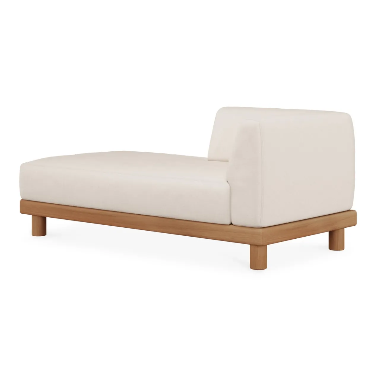 Modulaire bank Monocle outdoor wit loungebed R arm