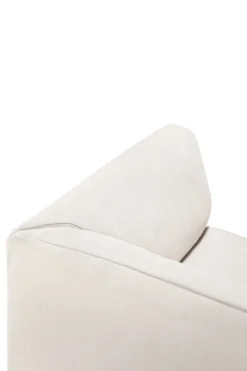 Modulaire bank Monocle outdoor wit loungebed R arm