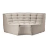 Modulaire bank N701 - beige - 90° round corner
