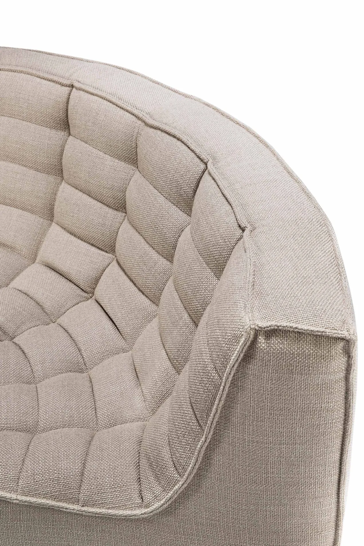 Modulaire bank N701 - beige - 90° round corner