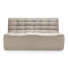 Modulaire bank N701 beige set 2 seat 90° ronde hoek