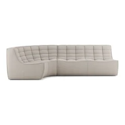 Modulaire bank N701 beige set 2 seat 90° ronde hoek