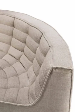 Modulaire bank N701 beige set 2 seat 90° ronde hoek