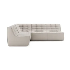 Modulaire bank N701 beige set 1 + 2 seat 90° rechte hoek