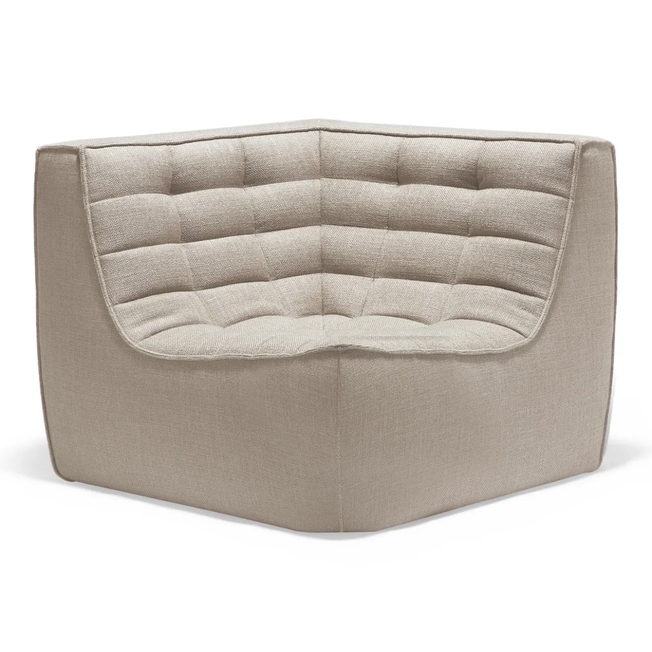 Modulaire bank N701 beige set 1 + 2 seat 90° rechte hoek