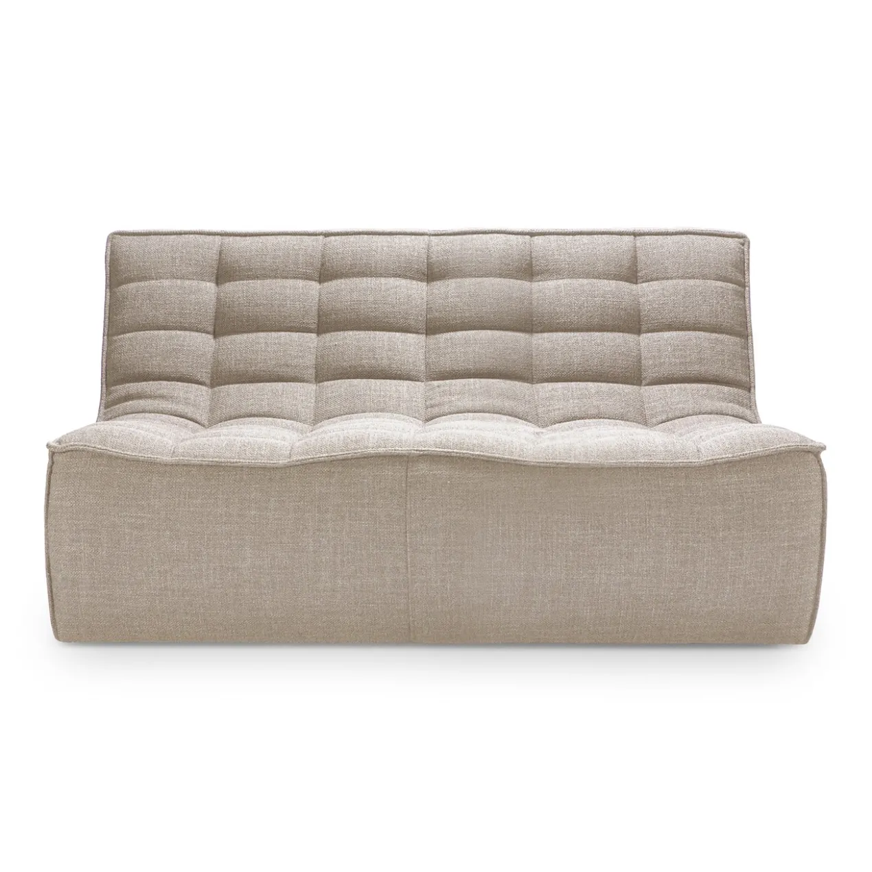 Modulaire bank N701 beige set 1 + 2 seat 90° ronde hoek