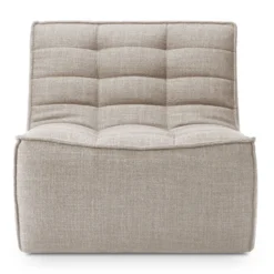 Modulaire bank N701 beige set 1 seat, 3 seat, 90° recht hoek