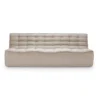 Modulaire bank N701 beige set 1 seat, 3 seat, 90° ronde hoek