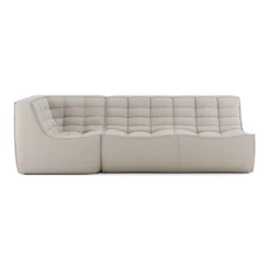 Modulaire bank N701 beige set 2 seat 90° rechte hoek