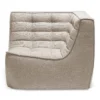 Modulaire bank N701 beige set 2x2 seat 90° recht hoek