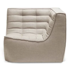 Modulaire bank N701 beige set 2x2 seat 90° recht hoek