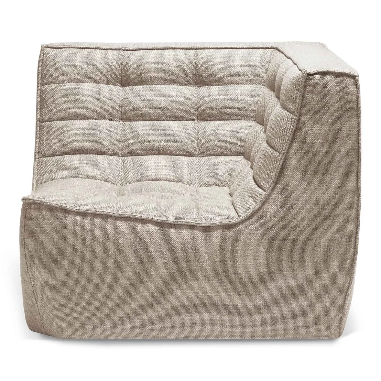Modulaire bank N701 beige set 2x2 seat 90° recht hoek