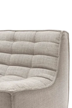 Modulaire bank N701 beige set 2x2 seat 90° ronde hoek