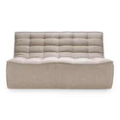 Modulaire bank N701 beige set 2x2 seat 90° ronde hoek