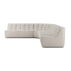 Modulaire bank N701 beige set 2x2 seat 90° ronde hoek