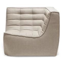 Modulaire bank N701 - beige - 90° vierkant hoekelement