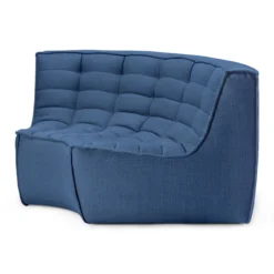 Modulaire bank N701 - blue - 90° rond hoekelement