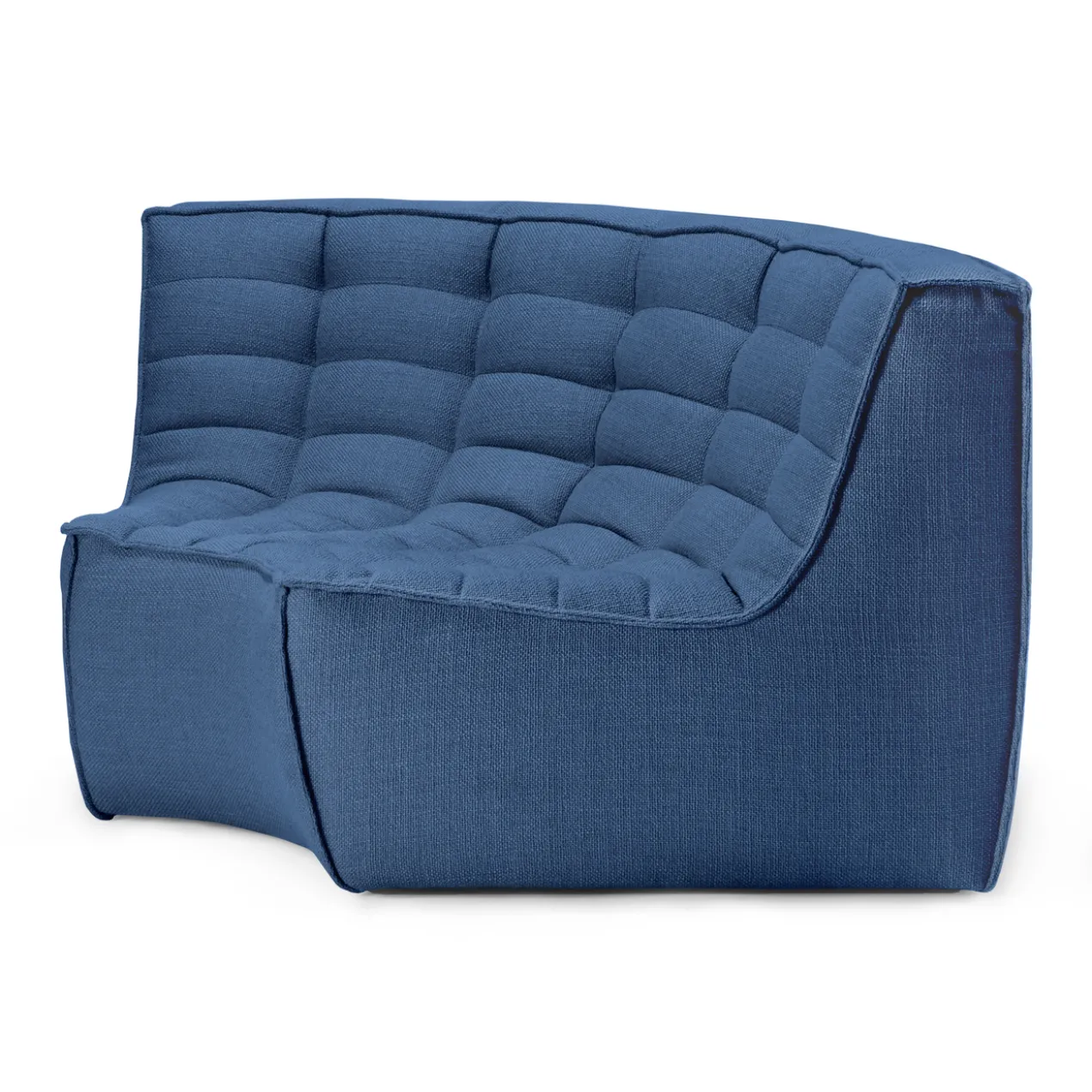 Modulaire bank N701 - blue - 90° rond hoekelement