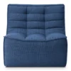 Modulaire bank N701 blue set 1 + 2 seat 90° recht hoek