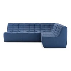 Modulaire bank N701 blue set 1 + 2 seat 90° recht hoek