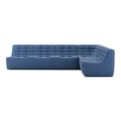 Modulaire bank N701 blue set 1 + 3 seat, 90° recht hoek