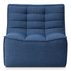 Modulaire bank N701 blue set 1 + 3 seat, 90° ronde hoek