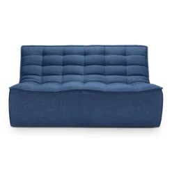 Modulaire bank N701 blue set 2 + 3 seat, 90° ronde hoek